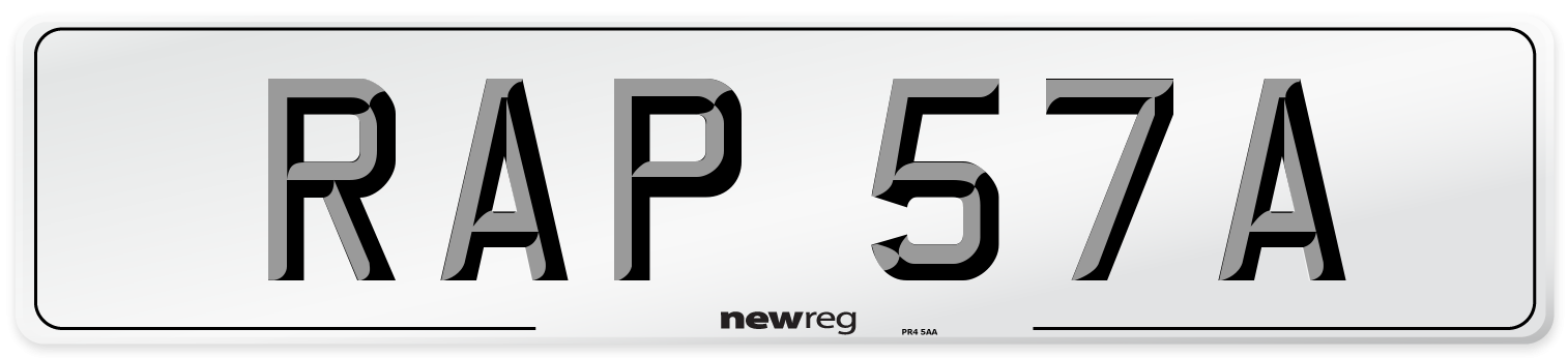 RAP 57A Number Plate from New Reg